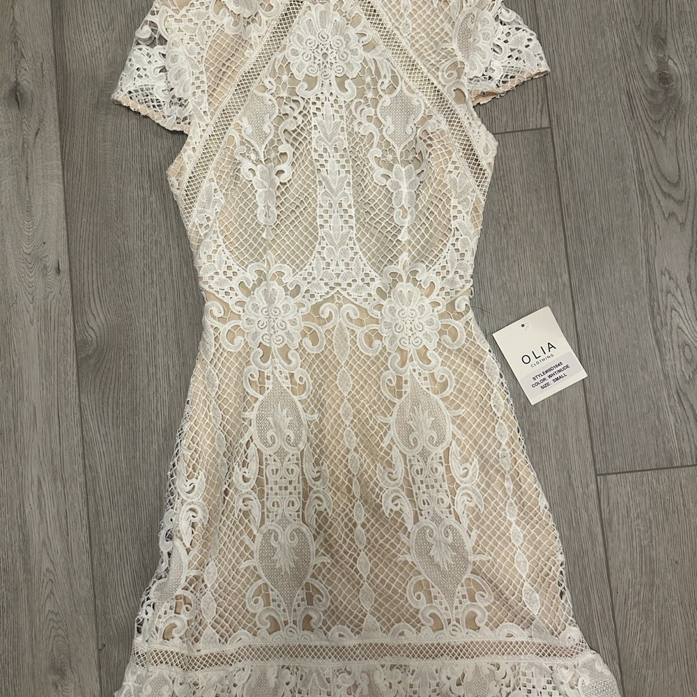 White Lace Mini Dress